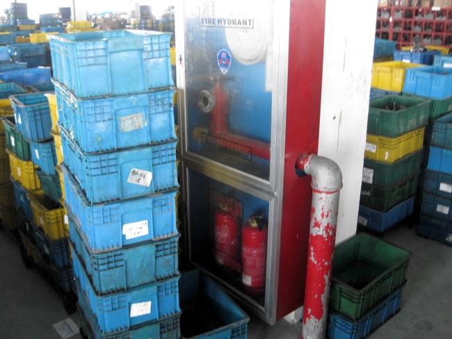 Hidden fire extinguishers