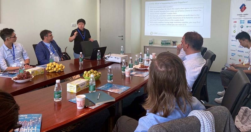 presentation around table