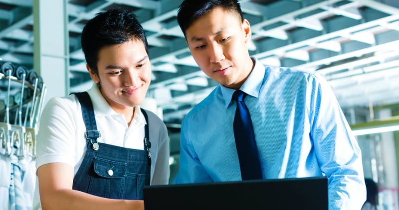 workers using a computer