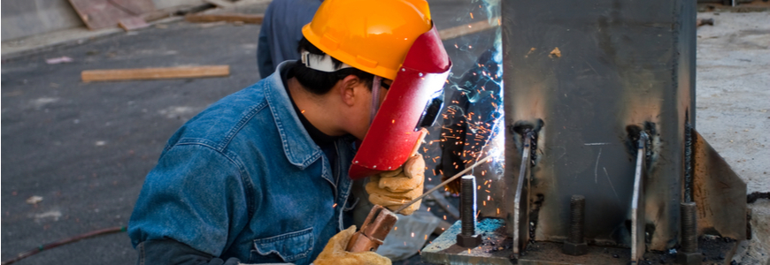 Welder in a Chinese factory