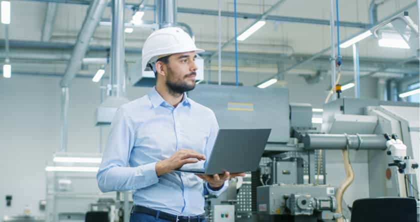 Production Manager overlooking Production Line