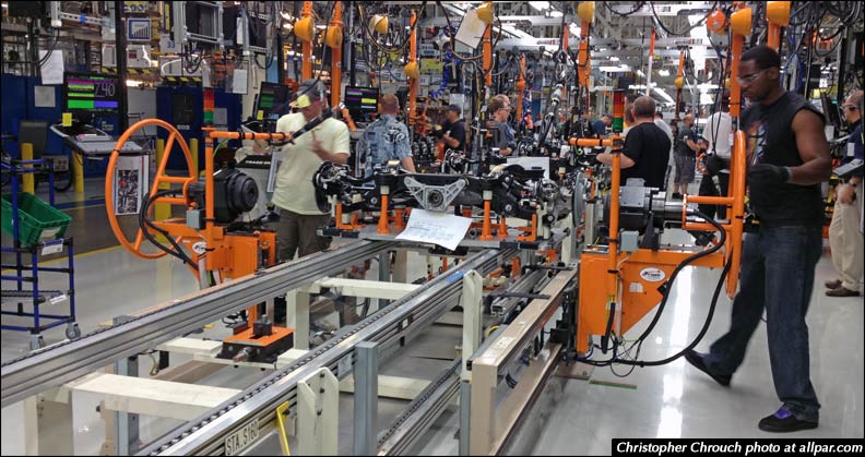 assembly line in factory