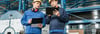 Engineers discussing location set-up