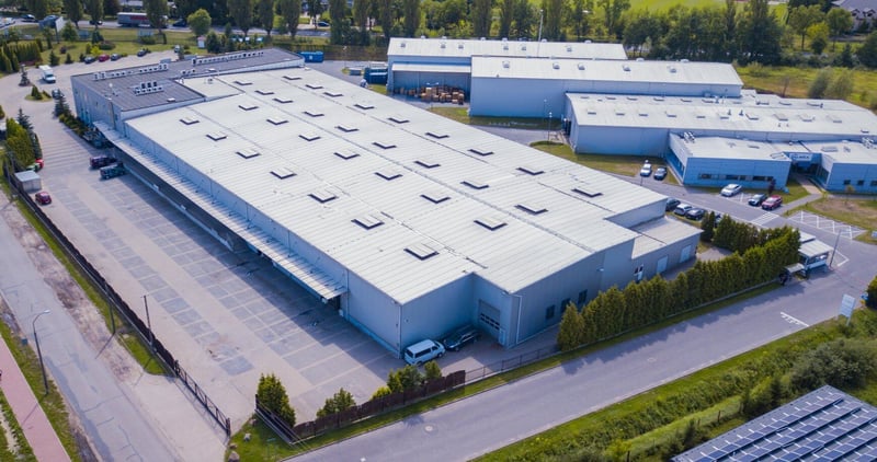 aerial view of factory