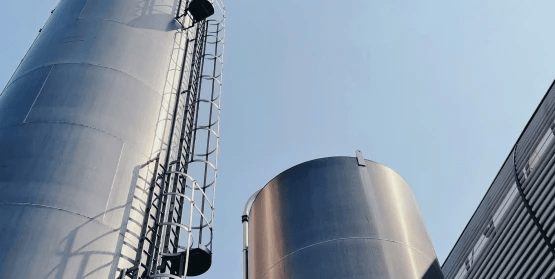 large industrial storage tanks