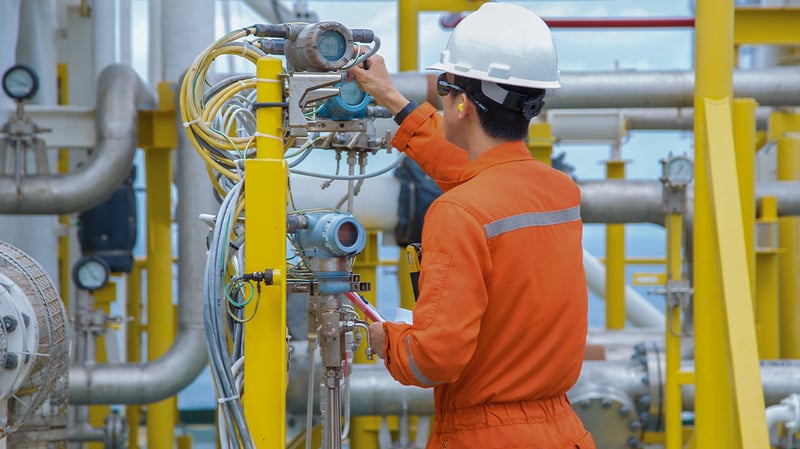 Engineer Working in Factory