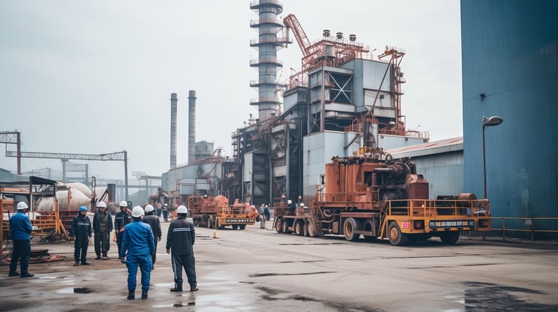 a photo of the exterior of a factory plant in china