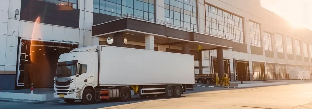 lorry outside factory
