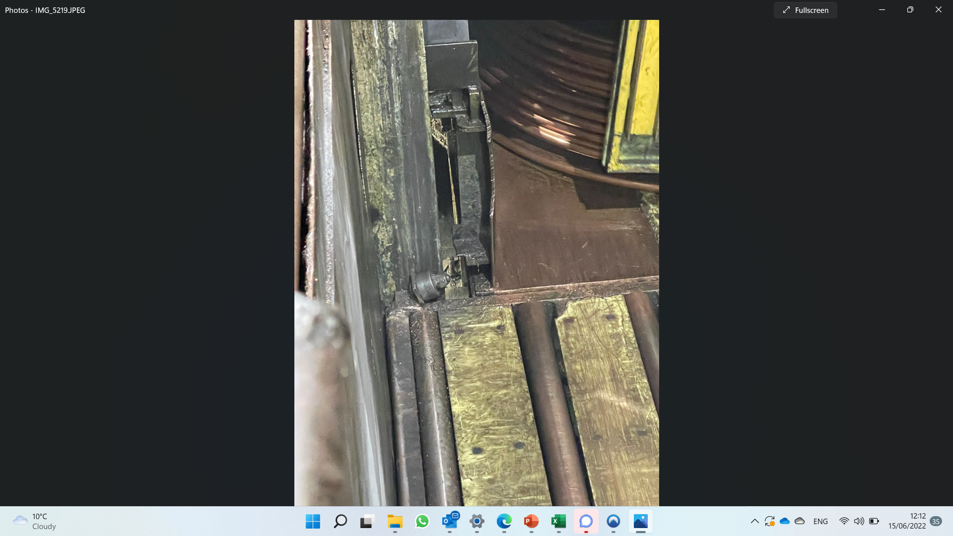 Worn and rusted equipment guides and rollers